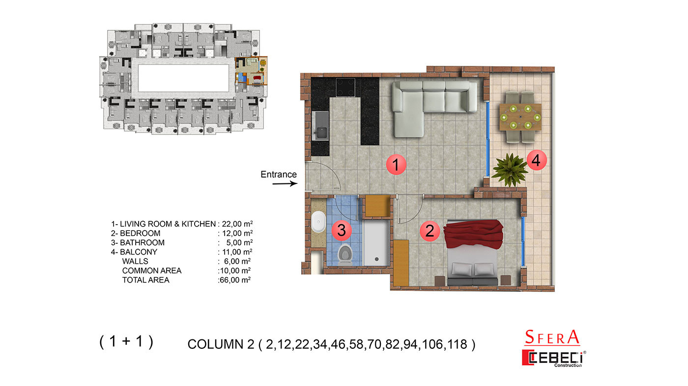 Sfera Premium - Lejligheder til salg i Mahmutlar, Alanya, Tyrkiet - 104190