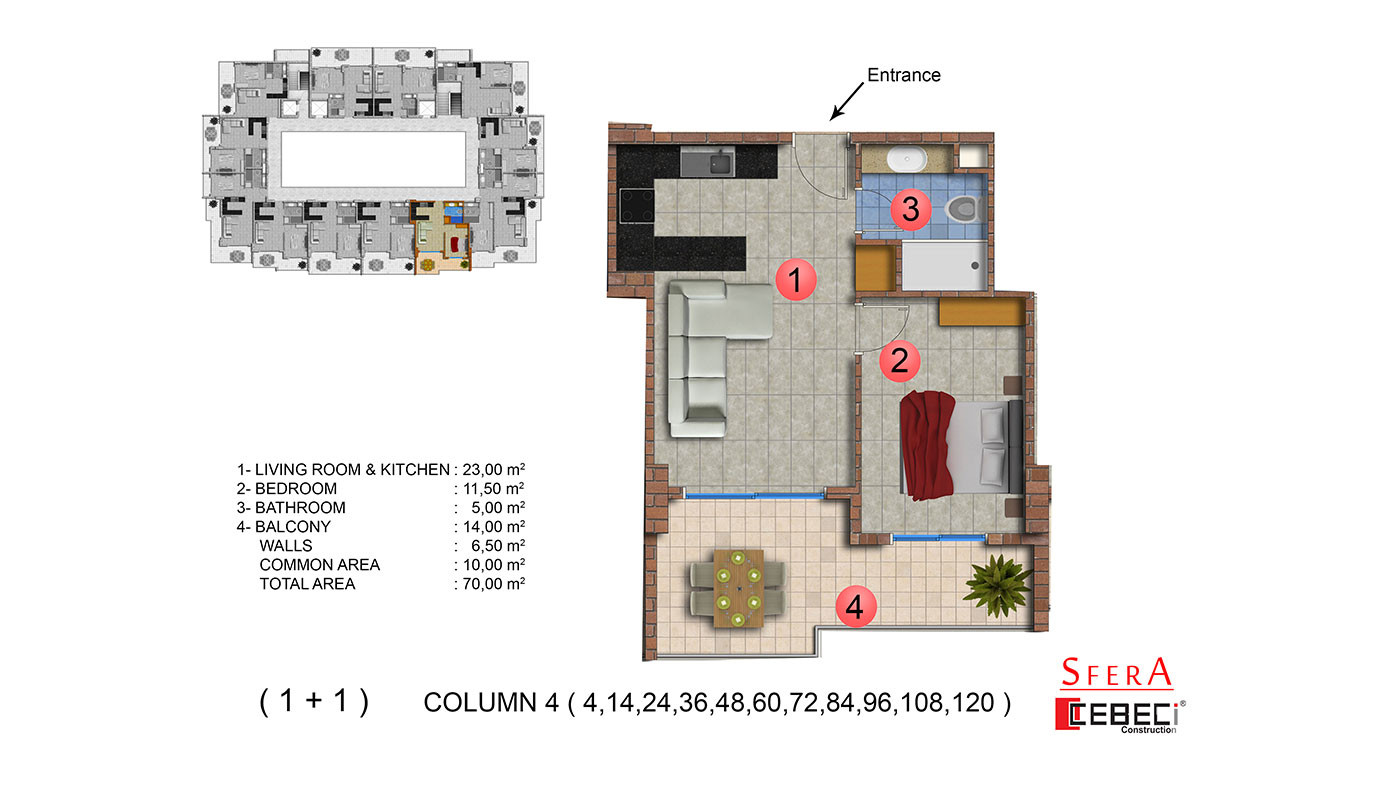 Sfera Premium - Lejligheder til salg i Mahmutlar, Alanya, Tyrkiet - 104192