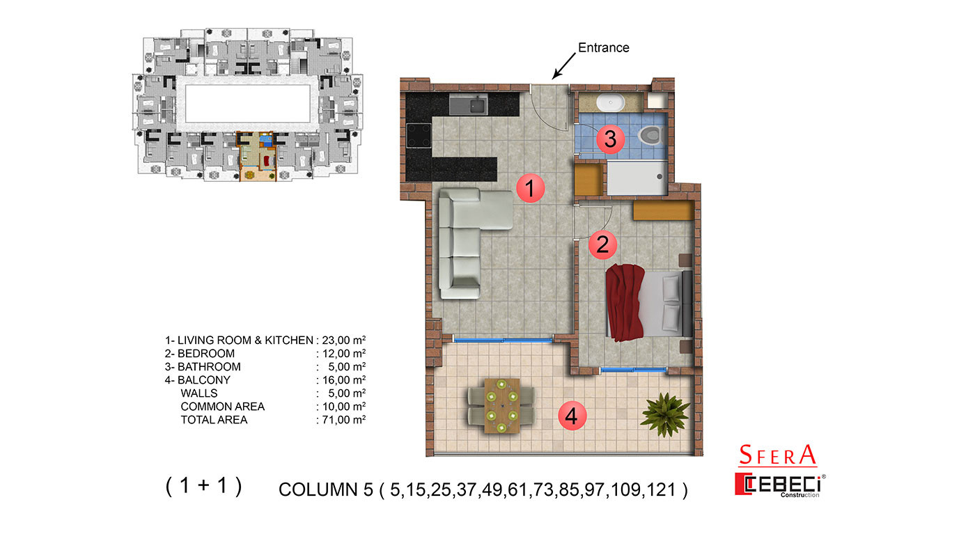 Sfera Premium - Lejligheder til salg i Mahmutlar, Alanya, Tyrkiet - 104193