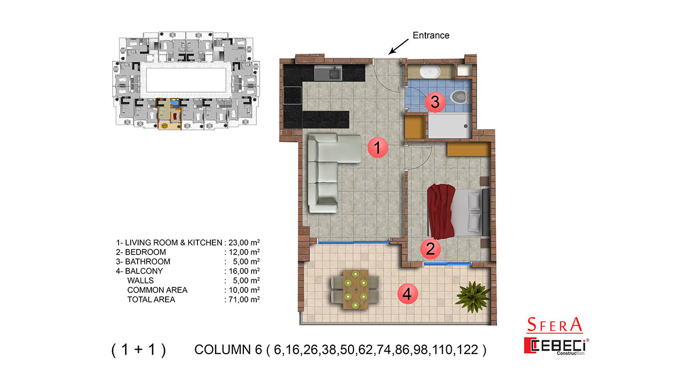 Sfera Premium - Lejligheder til salg i Mahmutlar, Alanya, Tyrkiet - 104194