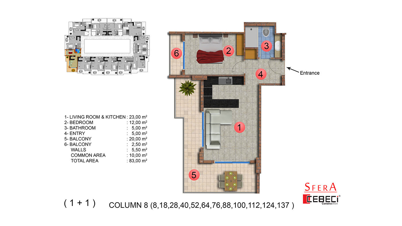 Sfera Premium - Lejligheder til salg i Mahmutlar, Alanya, Tyrkiet - 104196