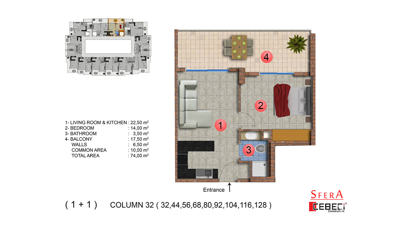 Sfera Premium - Lejligheder til salg i Mahmutlar, Alanya, Tyrkiet - 104200