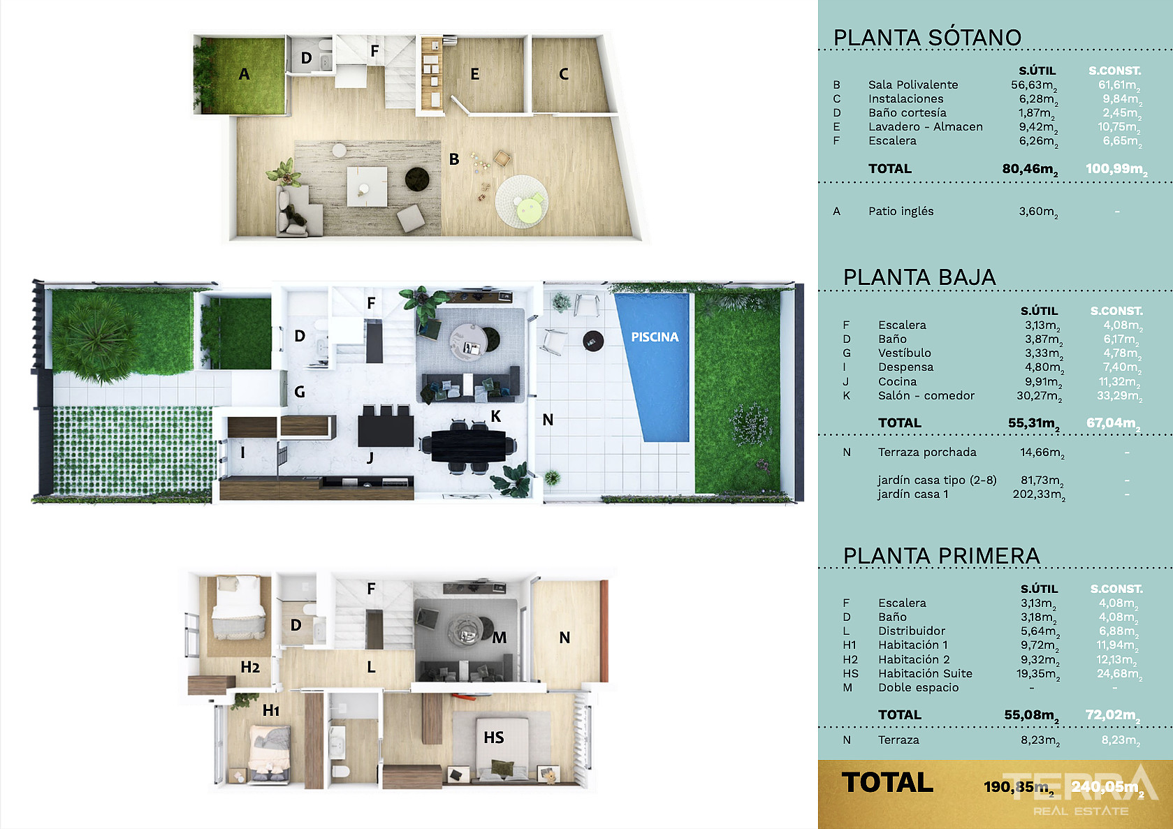 Rekkehus til salgs i Cambrils Costa Dorada, Tarragona, Spania - 105086
