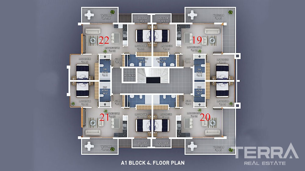 Moda Marine — Alanya Kestel'de Satılık Denize Sıfır Daireler - 5143