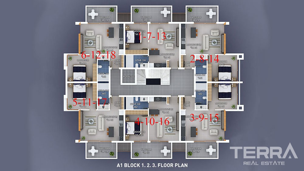 Moda Marine — Alanya Kestel'de Satılık Denize Sıfır Daireler - 5146