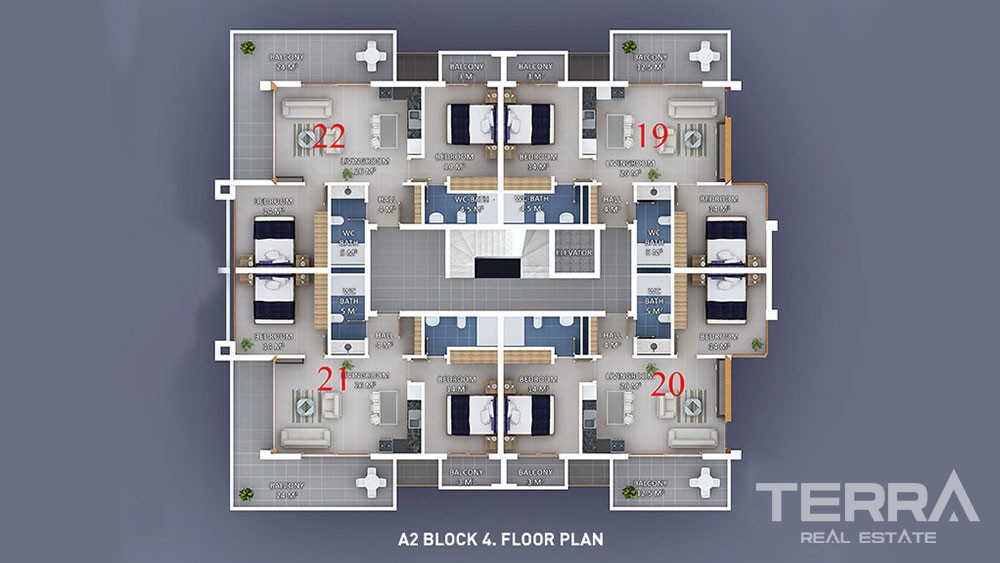 Moda Marine — Alanya Kestel'de Satılık Denize Sıfır Daireler - 5154
