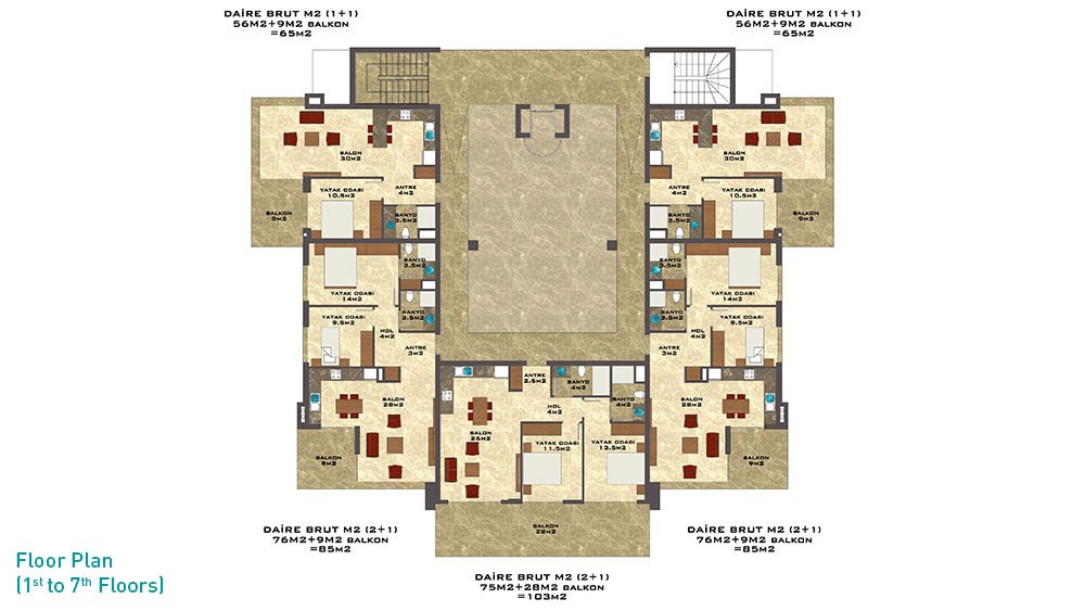 Sun Palace Garden apartments in Tosmur, Alanya - 5218