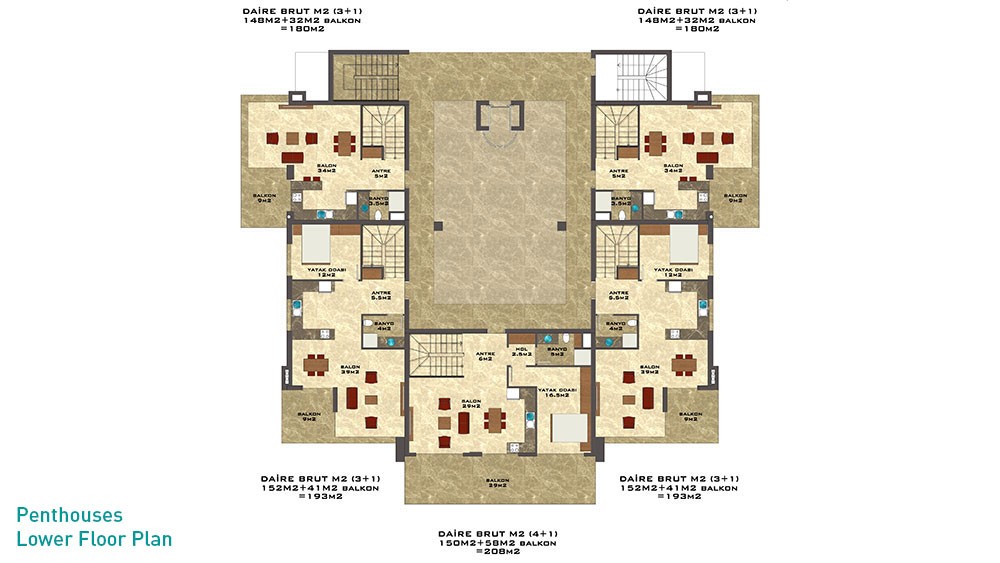 Sun Palace Garden apartments in Tosmur, Alanya - 5219