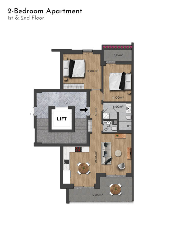 Эксклюзивные апартаменты в Habitat 39, Сиде, Соргун, Турция - 106478