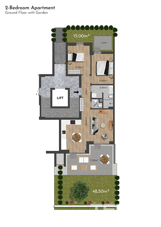Эксклюзивные апартаменты в Habitat 39, Сиде, Соргун, Турция - 106479