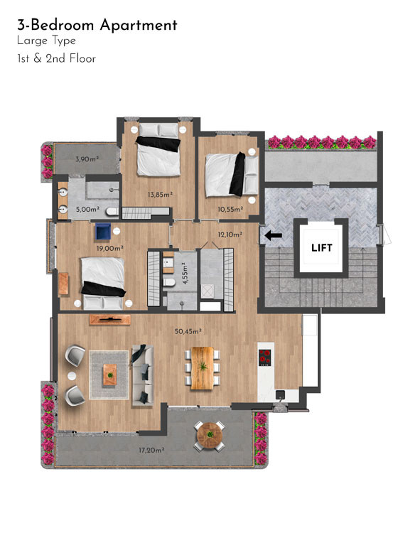 Эксклюзивные апартаменты в Habitat 39, Сиде, Соргун, Турция - 106483