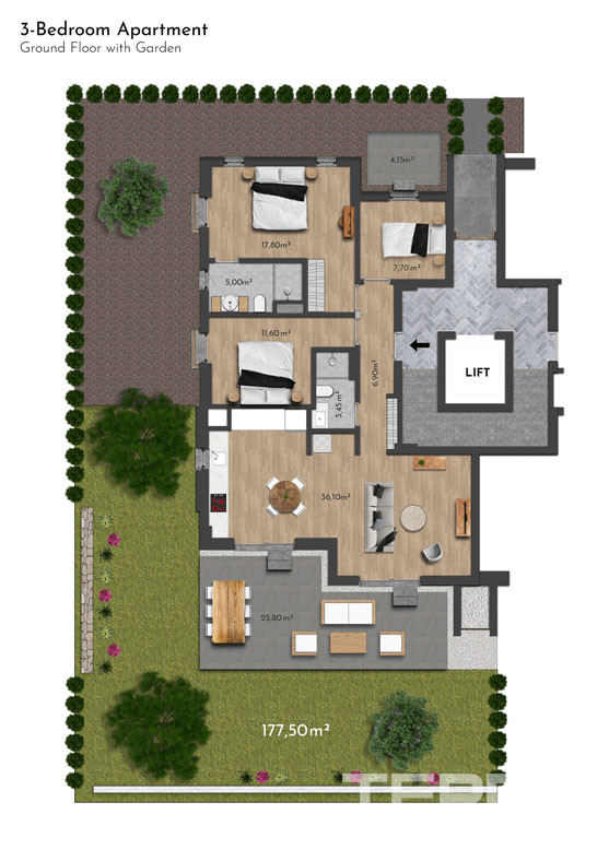 Эксклюзивные апартаменты в Habitat 39, Сиде, Соргун, Турция - 106485