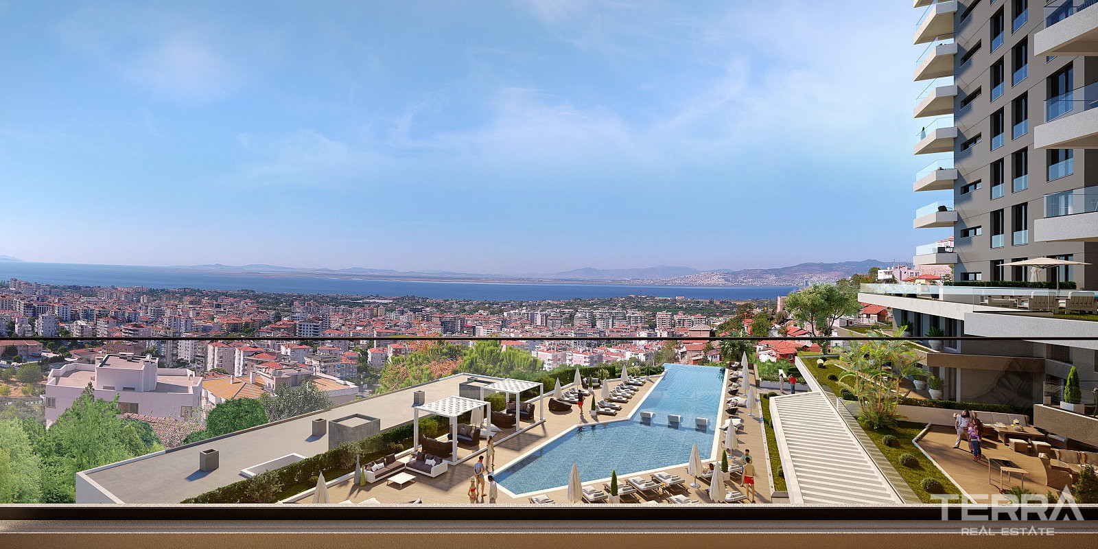 Lägenheter med havsutsikt till salu i Narlıdere, Izmir, Turkiet - 106302