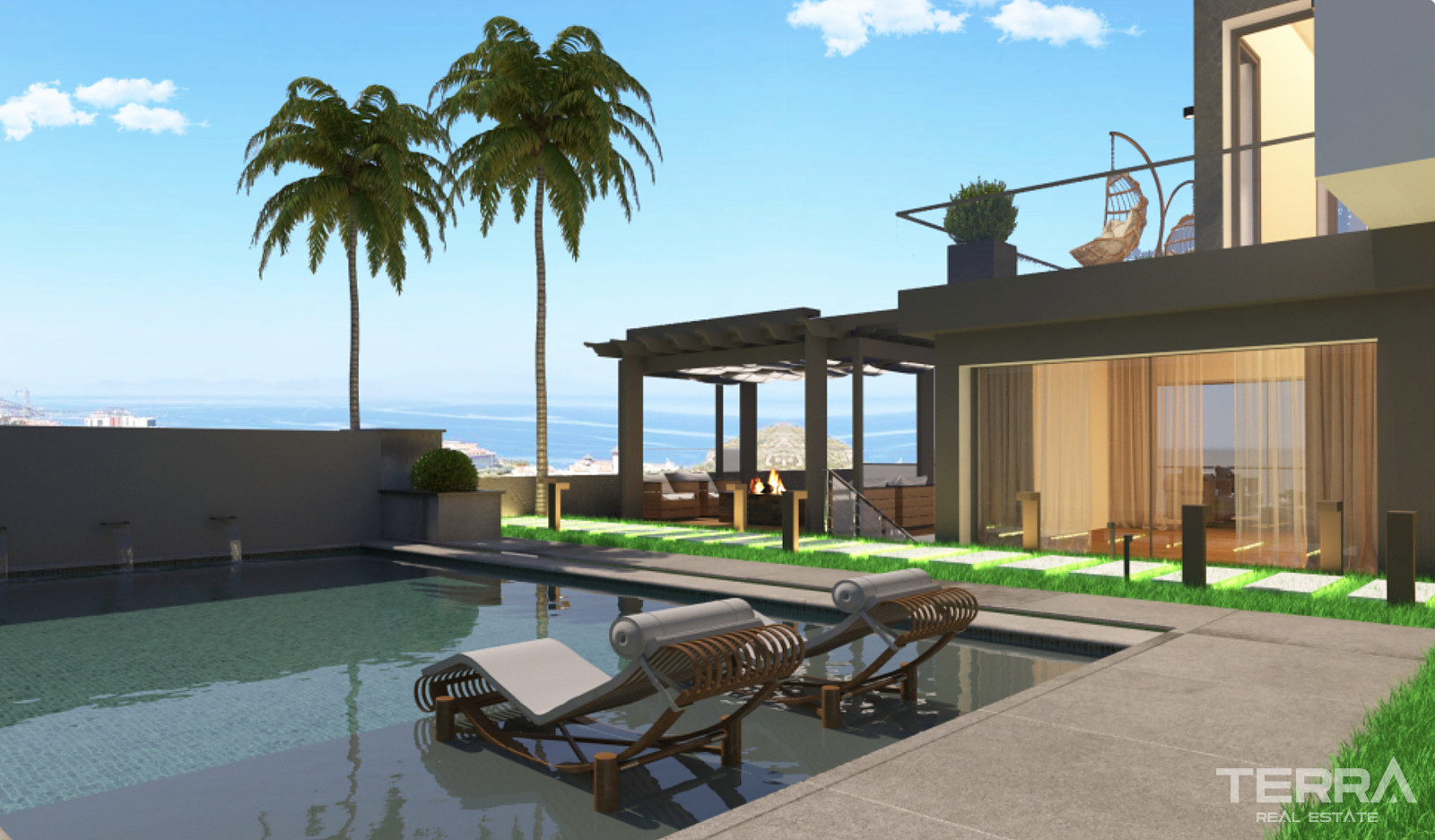 Houses with Sea View and Private Pools for Sale in Kuşadası, Turkey - 106896
