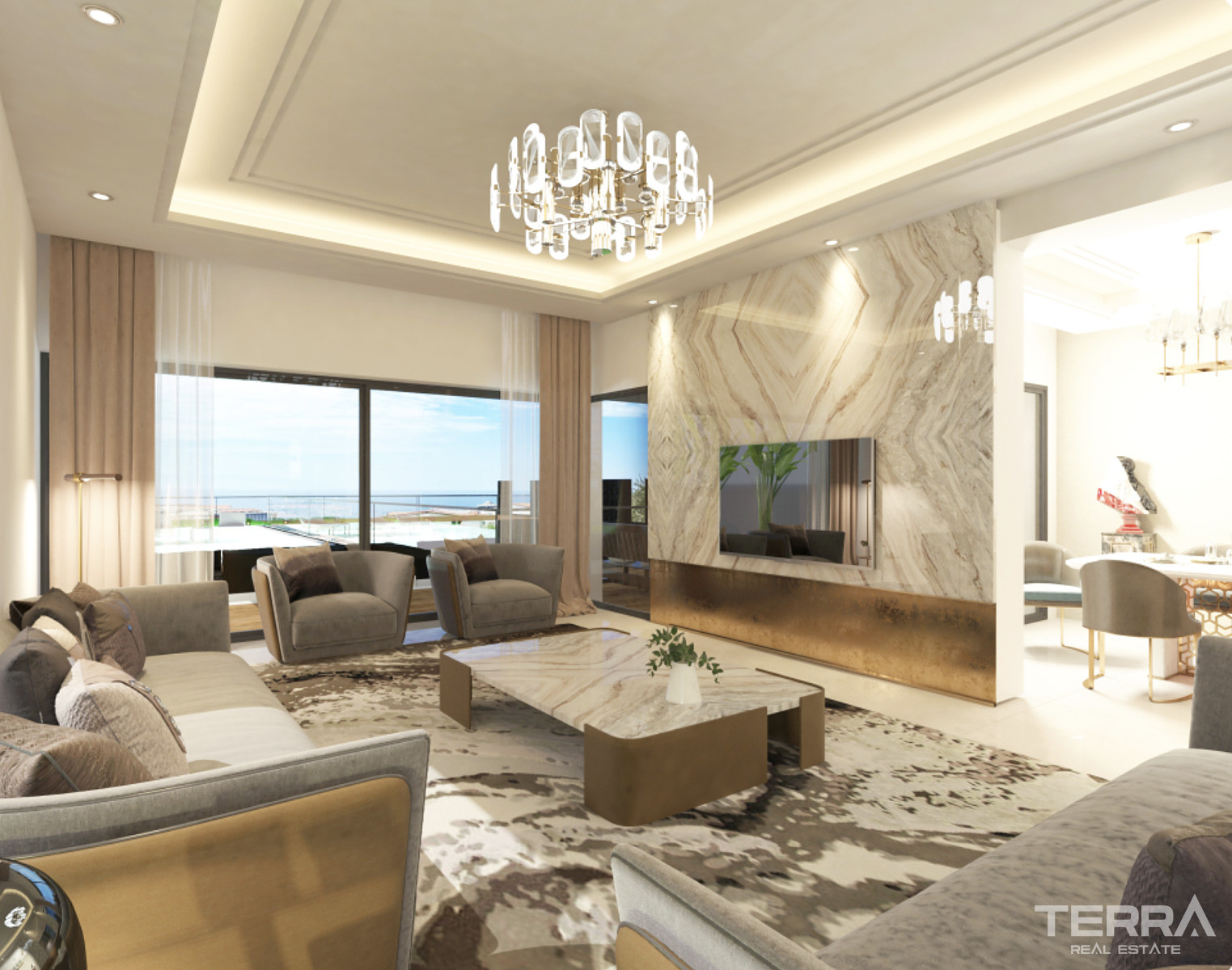 Houses with Sea View and Private Pools for Sale in Kuşadası, Turkey - 106915