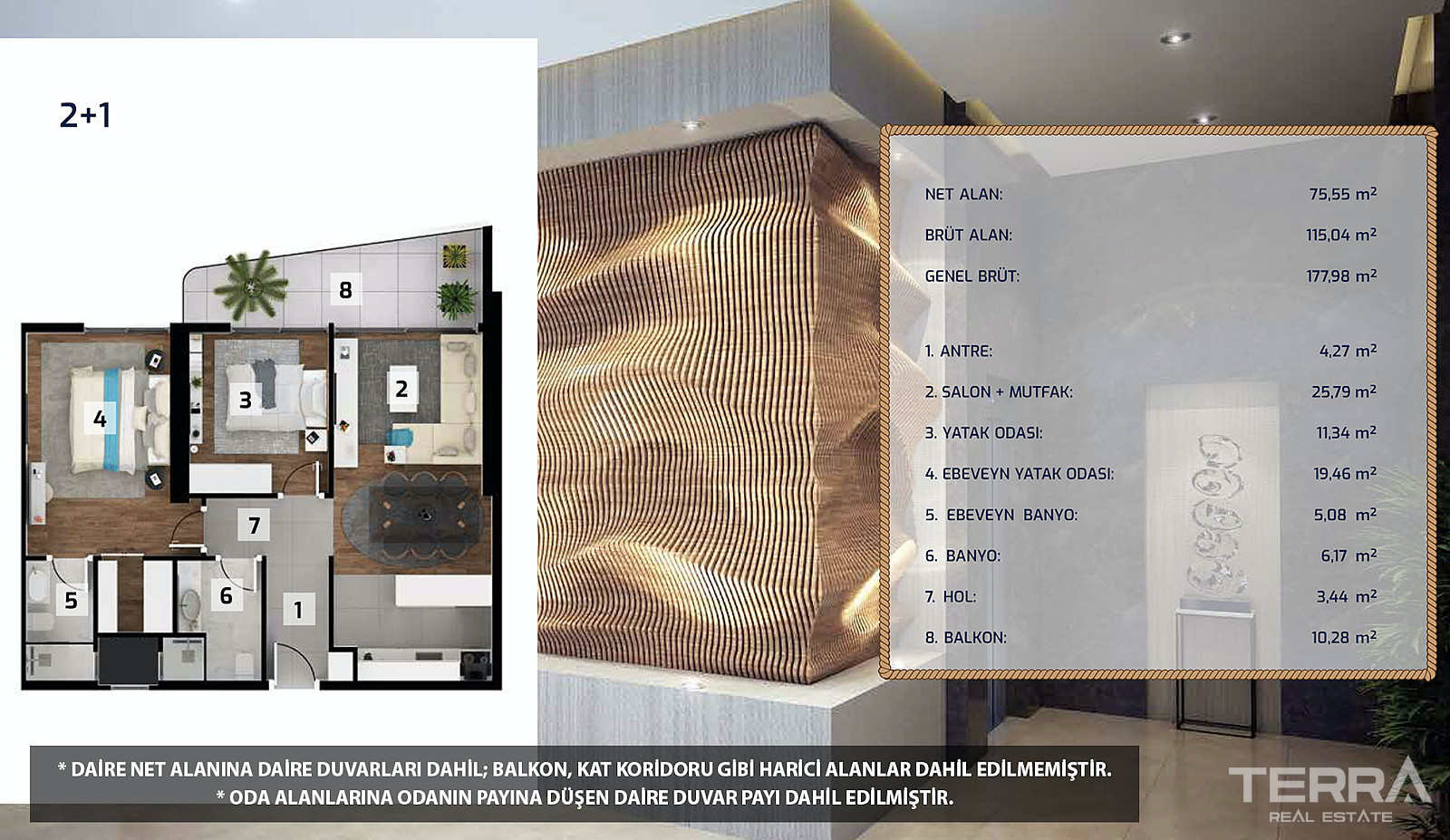 Appartements avec vue mer à vendre à İzmir, Konak, Turquie - 107064
