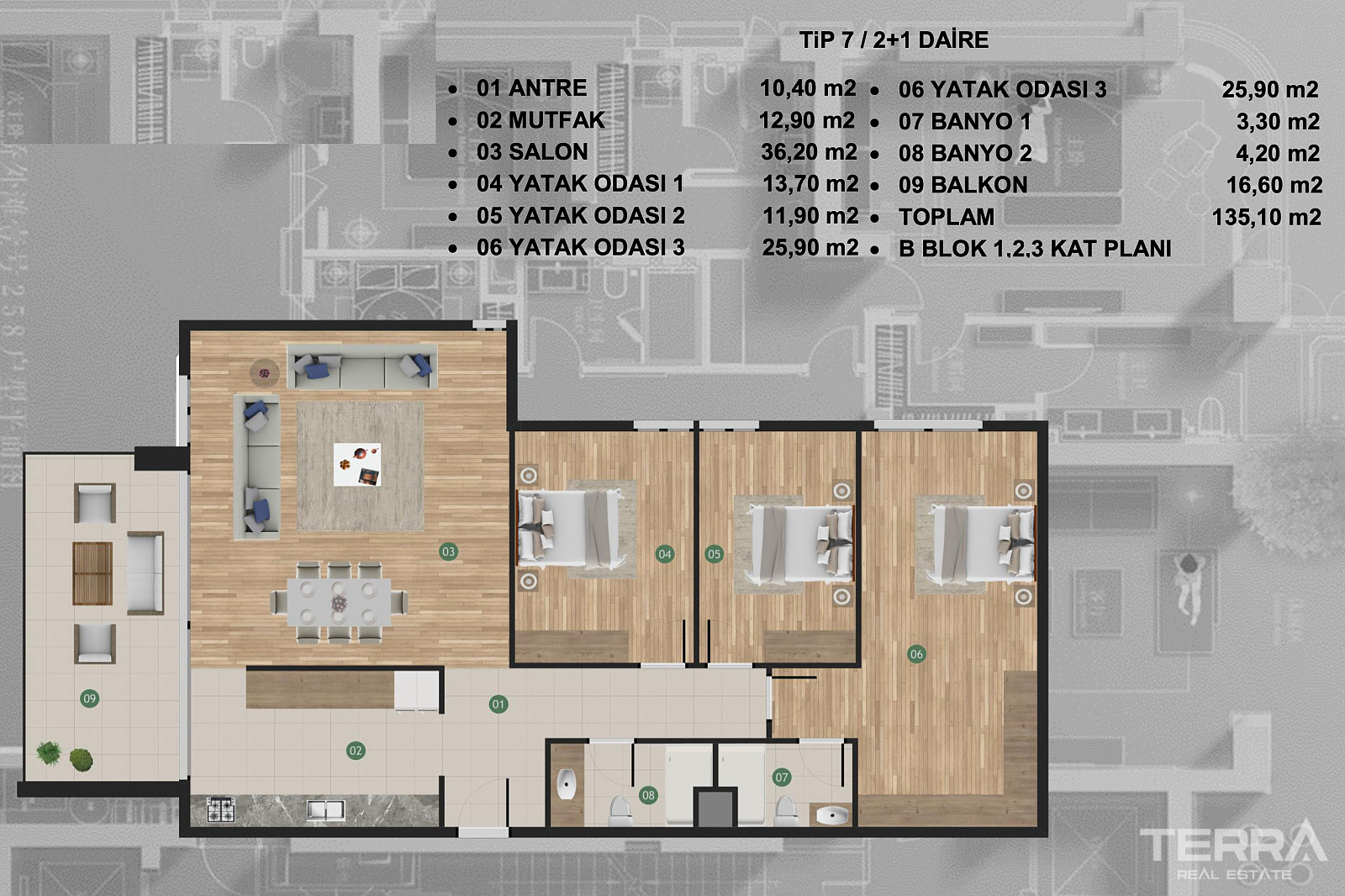 Leiligheter til salgs i Kuşadası, Aydın, Tyrkia - 107487