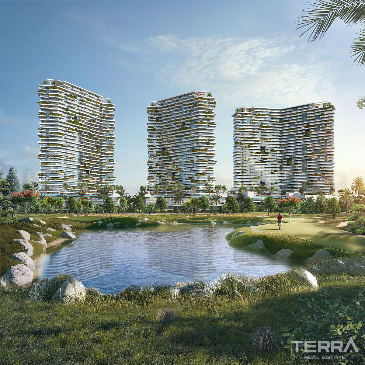 Lägenheter till salu i Golf Apartments, Damac Hills, Dubai