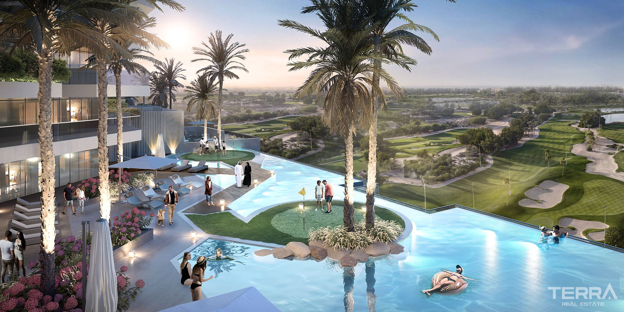 Lägenheter till salu i Golf Apartments, Damac Hills, Dubai - 107668