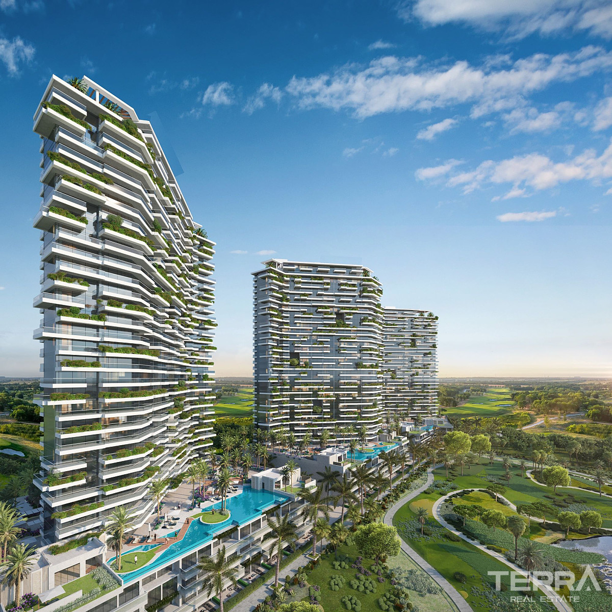 Lägenheter till salu i Golf Apartments, Damac Hills, Dubai - 107673