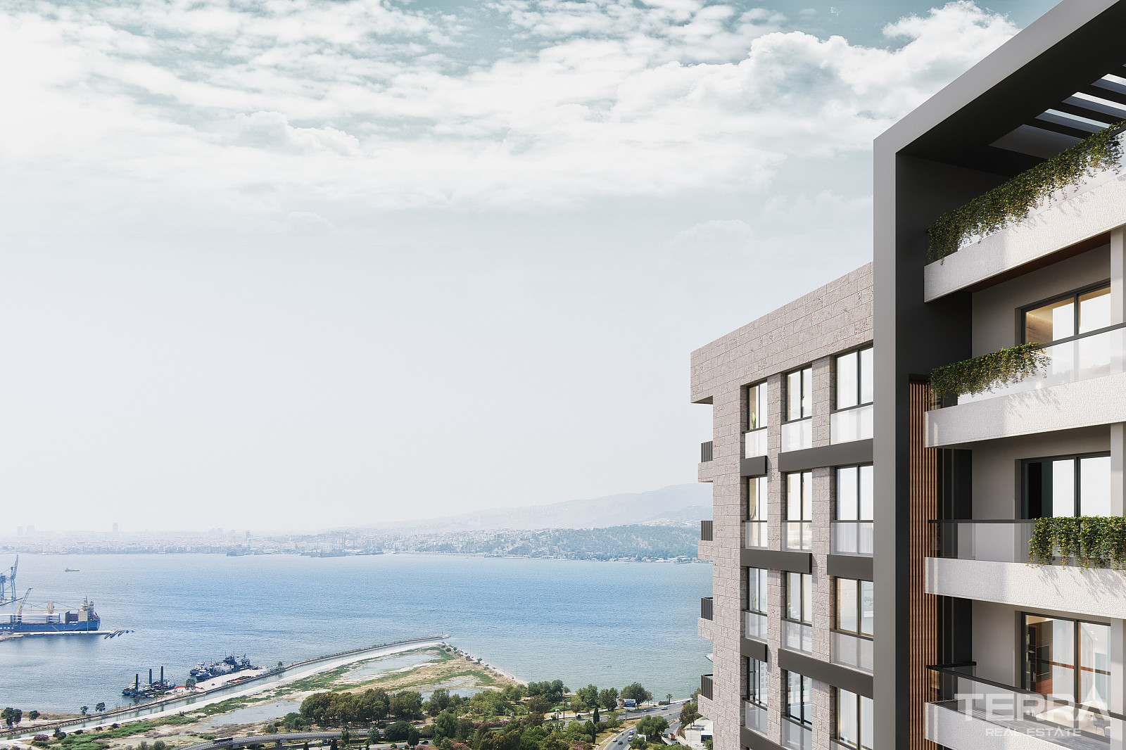 Leiligheter med havutsikt til salgs i Konak, İzmir, Tyrkia