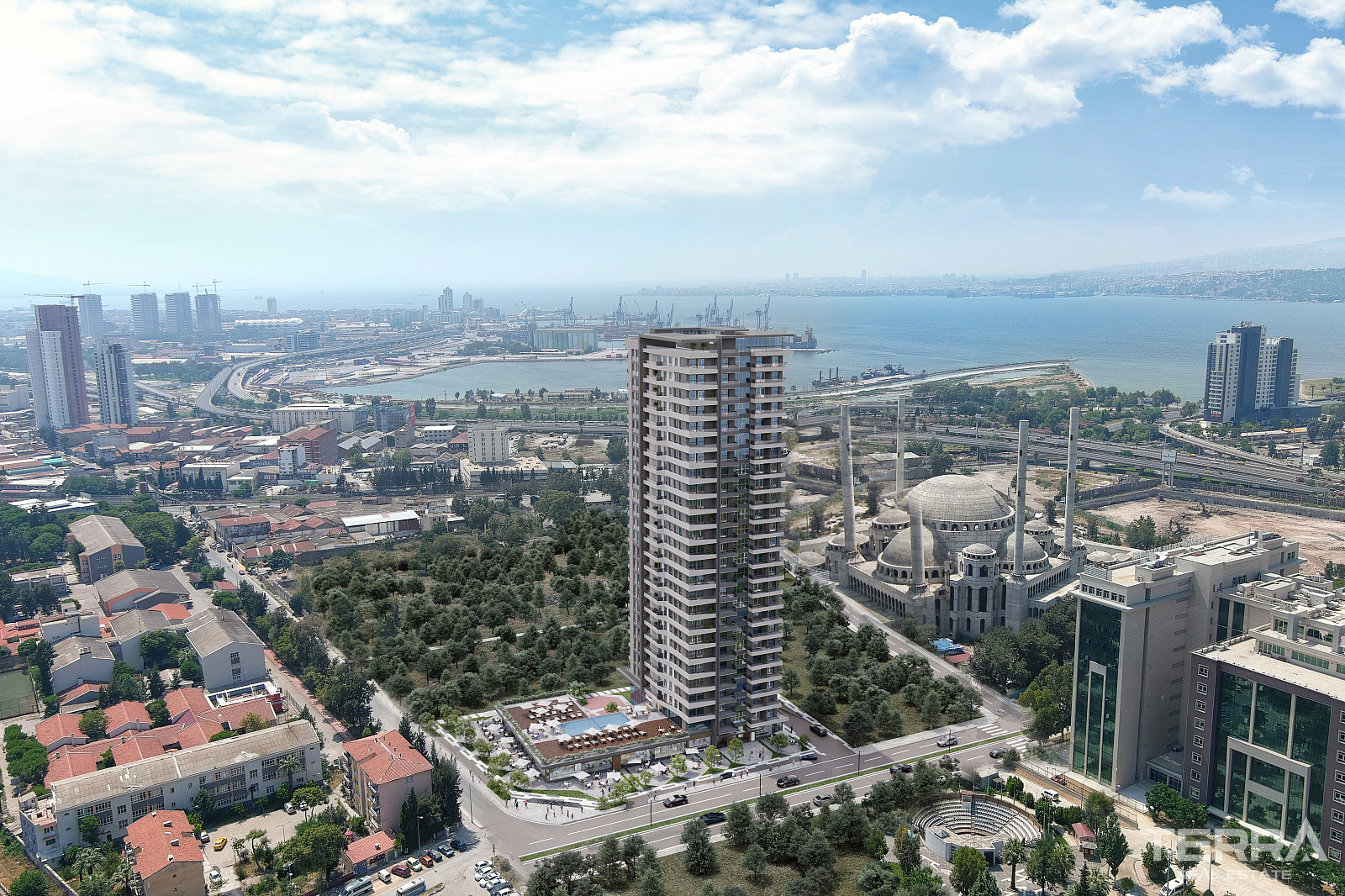 Leiligheter med havutsikt til salgs i Konak, İzmir, Tyrkia - 107810