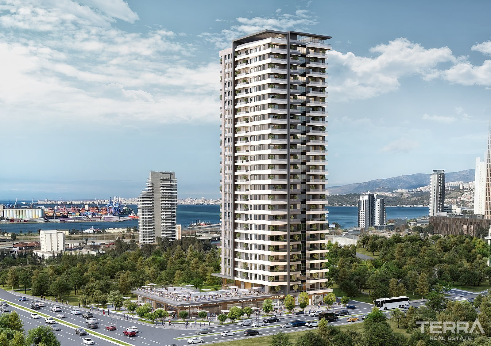 Leiligheter med havutsikt til salgs i Konak, İzmir, Tyrkia - 107812