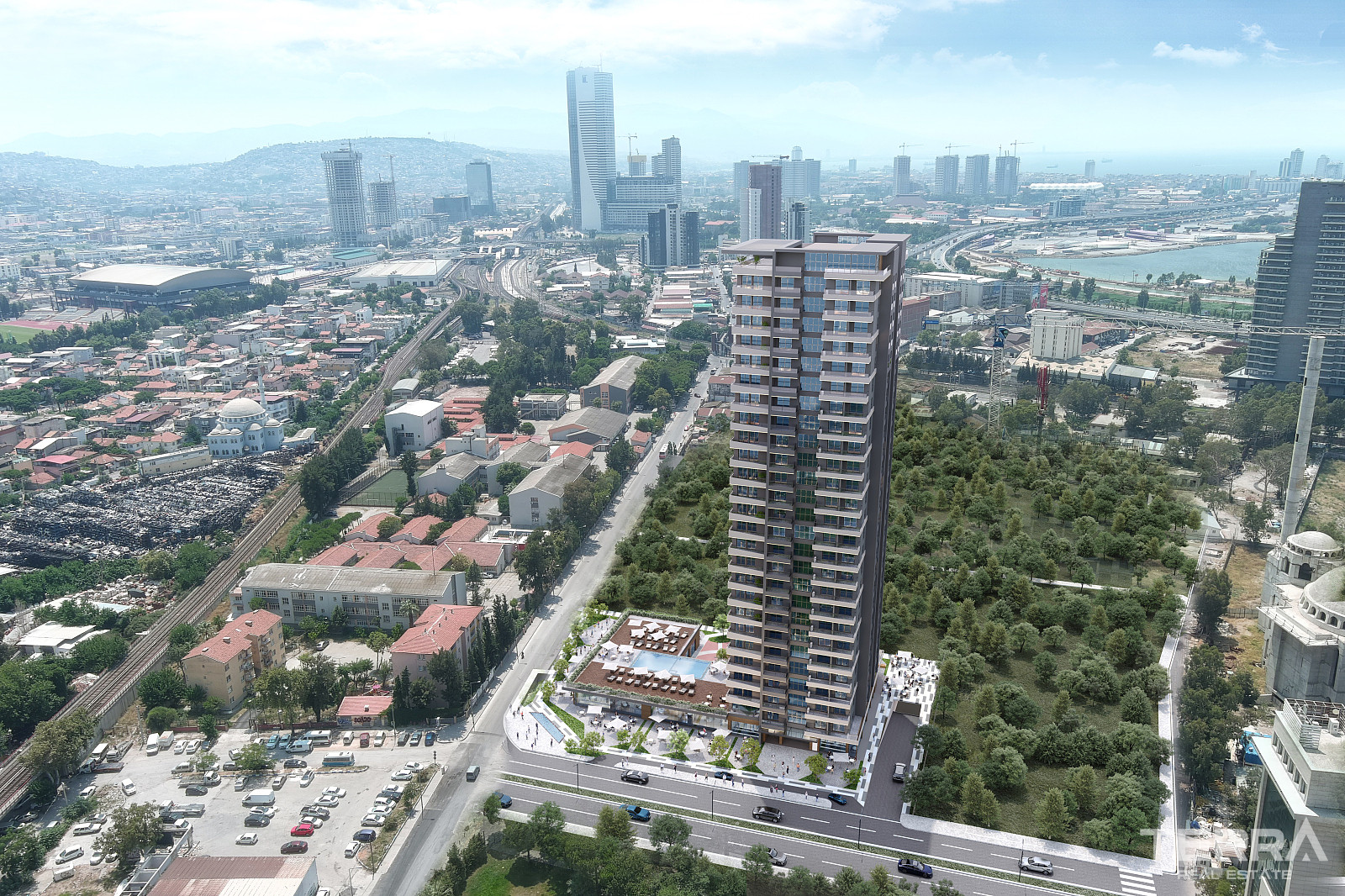 Leiligheter med havutsikt til salgs i Konak, İzmir, Tyrkia - 107813