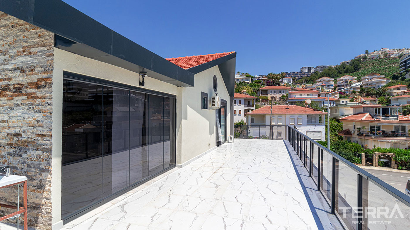 Willa z widokiem na morze na sprzedaż w Kargıcak, Alanya, Turcja - 108127