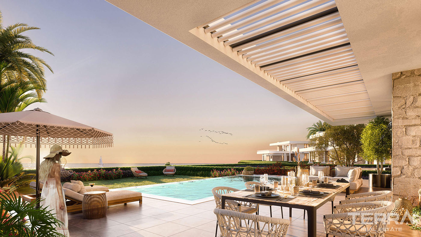 Girne, Esentepe'de Satılık Deniz Manzaralı Villalar - 108534