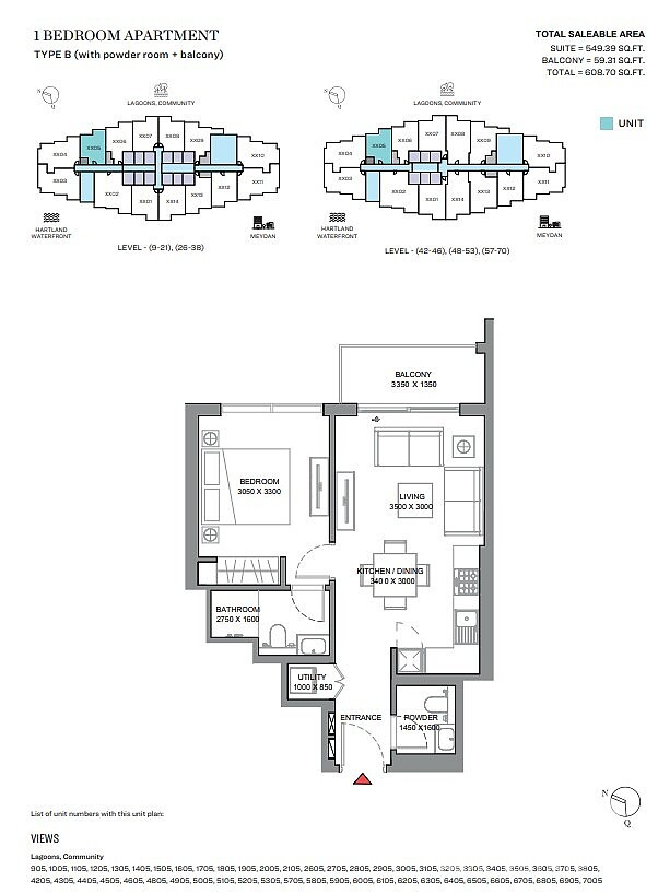 Appartements à vendre à Meydan, Dubai, Émirats arabes unis - 108647