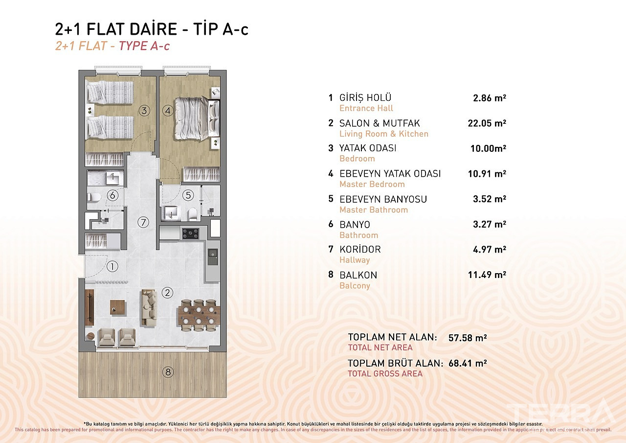 Golf View Apartments for Sale in Kuşadası, Aydın, Turkey - 109282