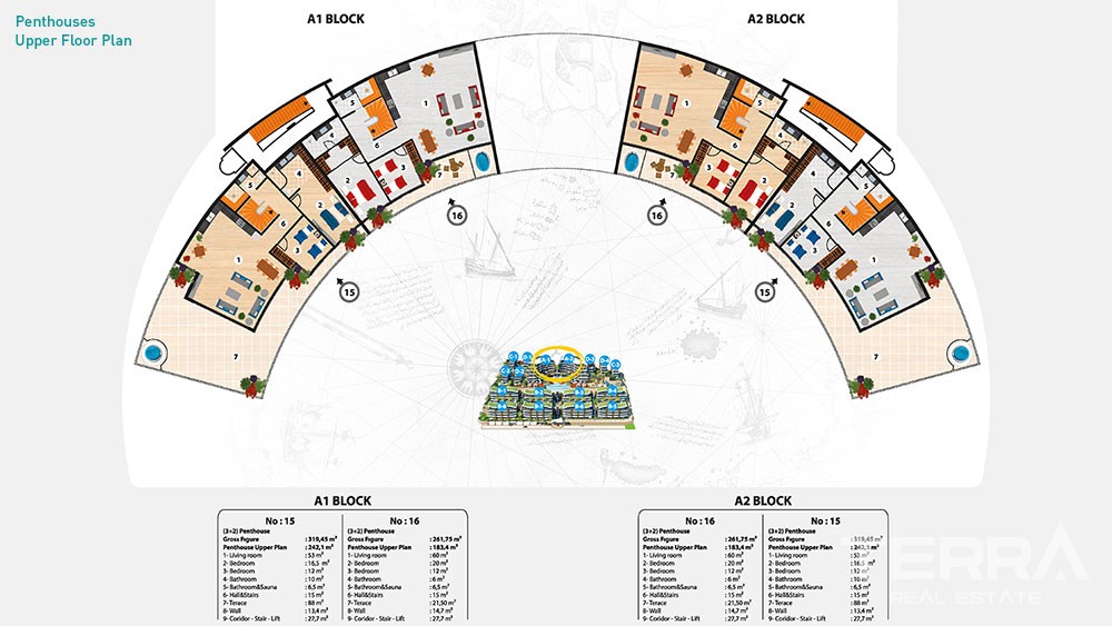 Luxury Sea View Apartments with Private Beach for Sale in Alanya - 5810