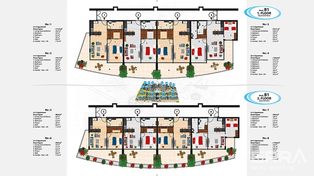 Luxury Sea View Apartments with Private Beach for Sale in Alanya - 5811