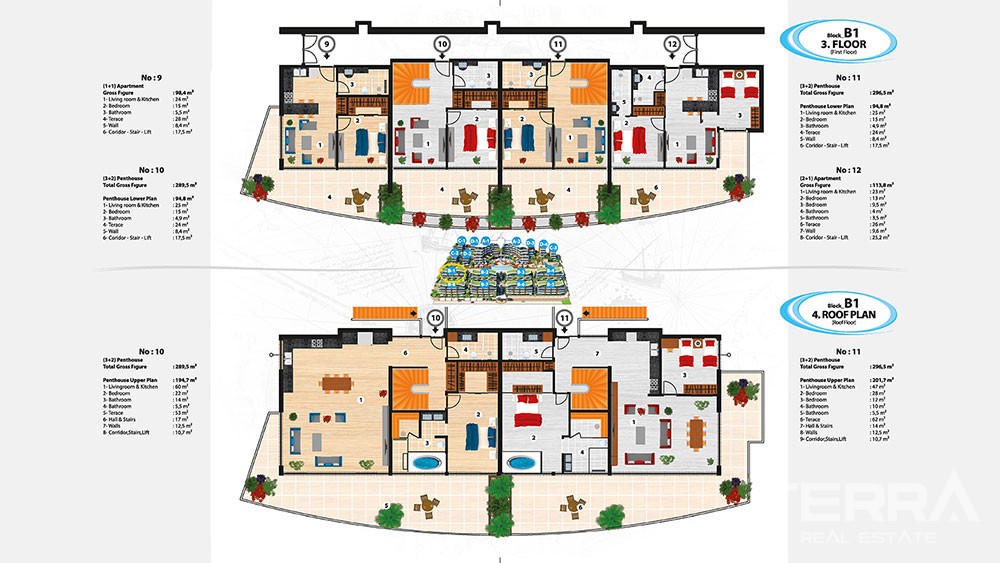 Luxury Sea View Apartments with Private Beach for Sale in Alanya - 5817