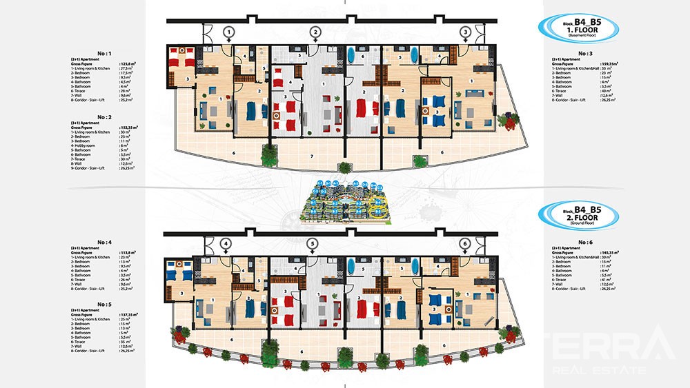 Luxury Sea View Apartments with Private Beach for Sale in Alanya - 5828