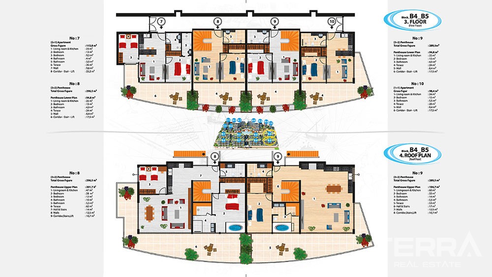 Luxury Sea View Apartments with Private Beach for Sale in Alanya - 5831