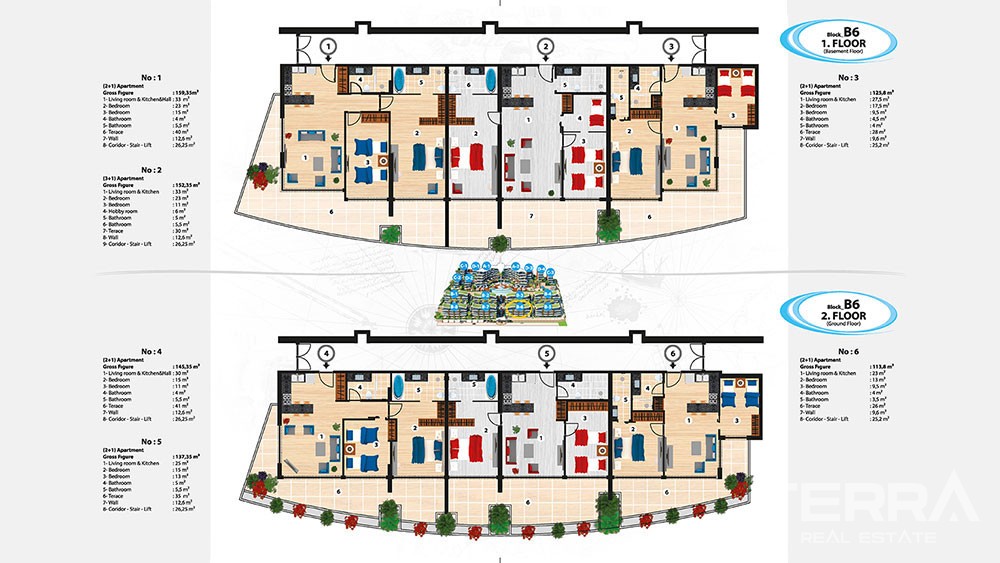 Luxury Sea View Apartments with Private Beach for Sale in Alanya - 5832