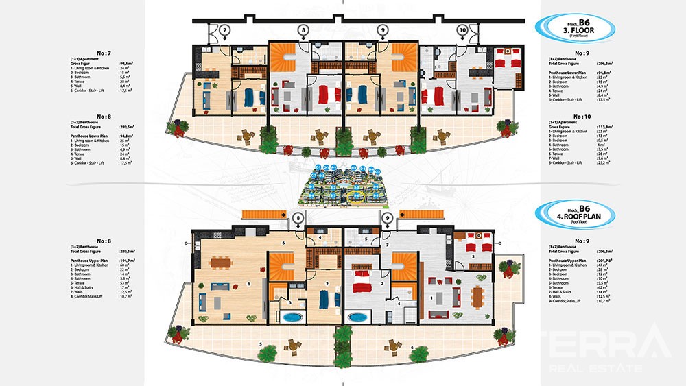 Luxury Sea View Apartments with Private Beach for Sale in Alanya - 5834