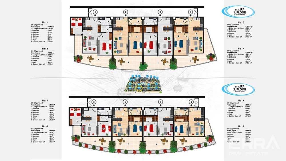 Luxury Sea View Apartments with Private Beach for Sale in Alanya - 5836