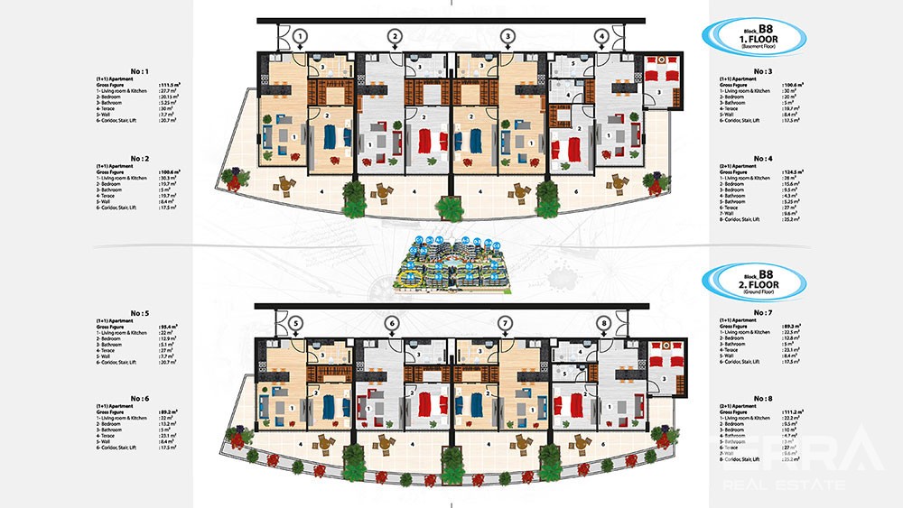 Luxury Sea View Apartments with Private Beach for Sale in Alanya - 5842