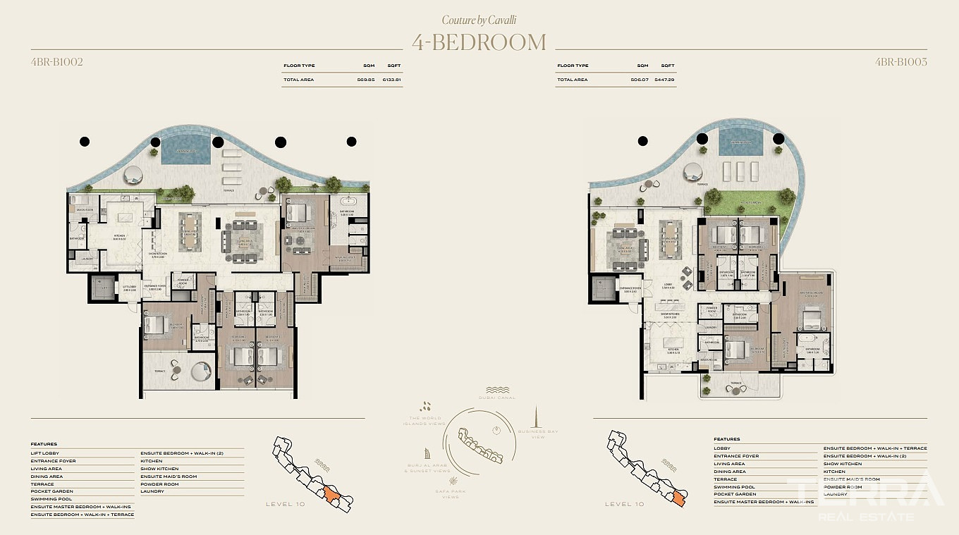 Eksklusive leiligheter med private basseng til salgs i Al Safa Dubai - 111788