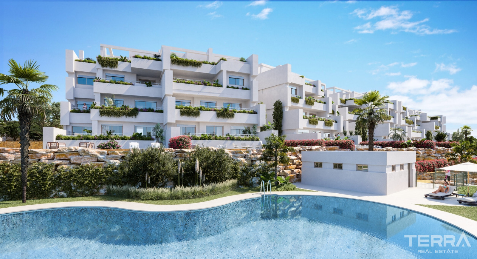 Sea View Apartments Near the Golf Course in Malaga, Estepona, Spain