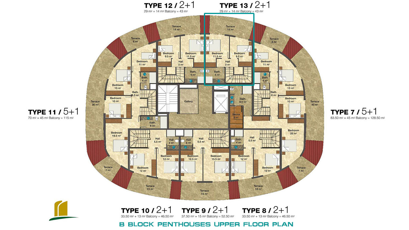 Квартира с мебелью в Emerald Towers, Авсаллар, Алания - 113197