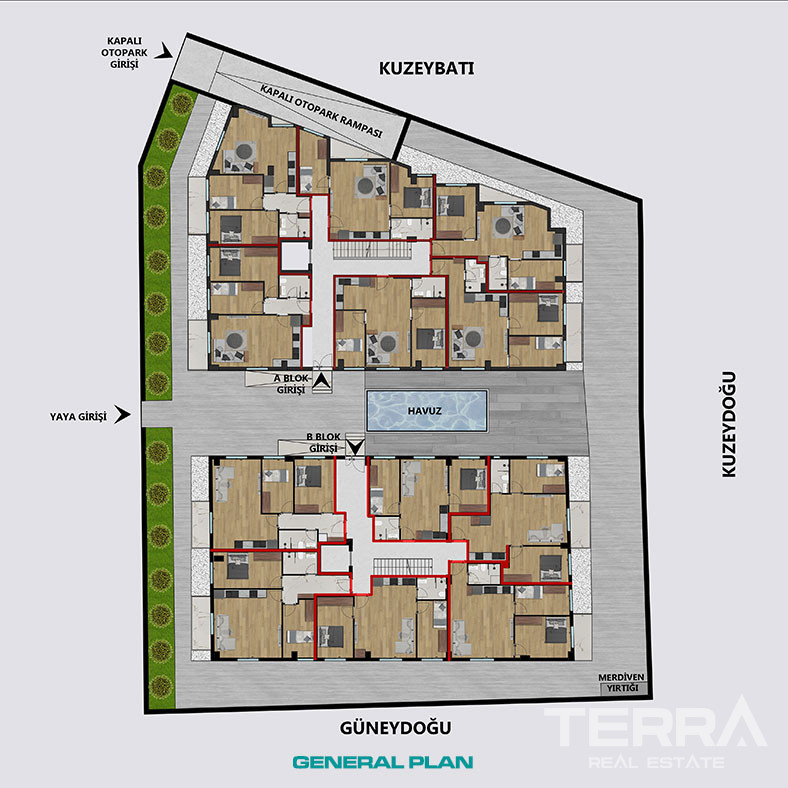 Leiligheter til salgs i Antalya sentrum, Muratpaşa, Tyrkia - 113230