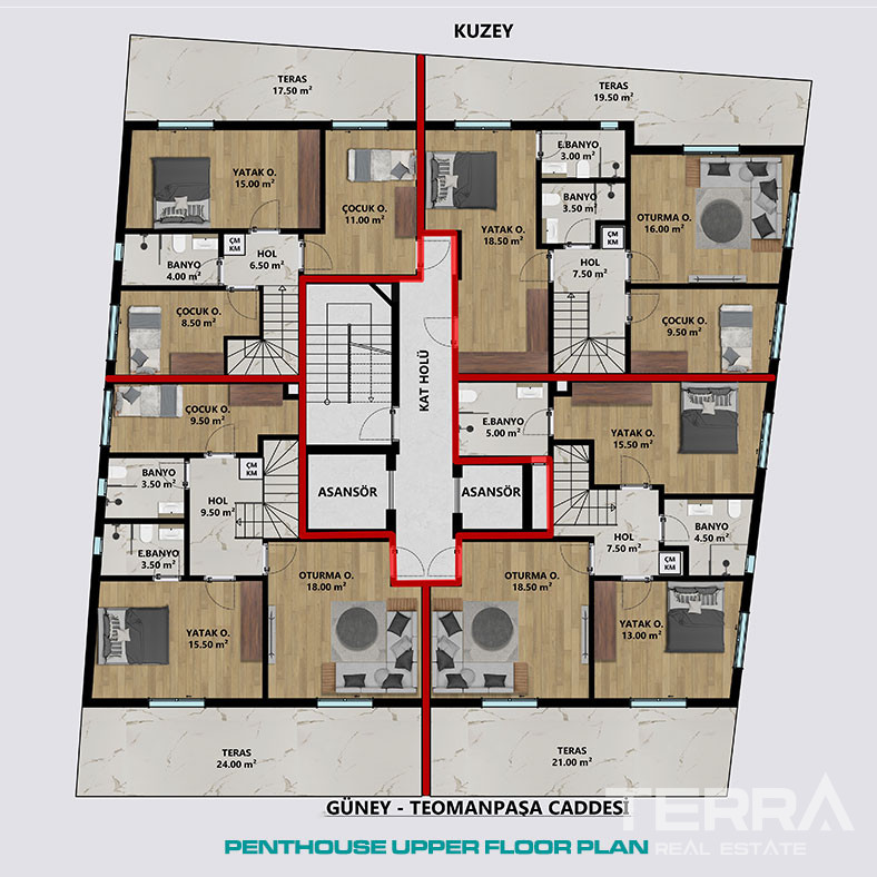 Leiligheter til salgs i Antalya sentrum, Muratpaşa, Tyrkia - 113247