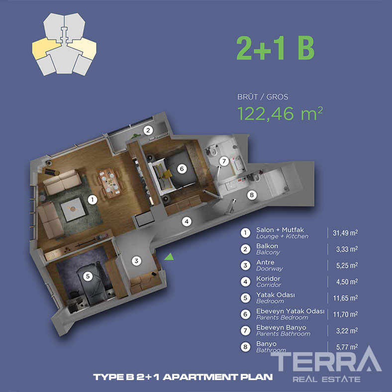 Merinäköala-asuntoja myynnissä Kartalissa, Istanbulissa - 113303