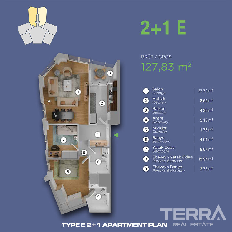 Merinäköala-asuntoja myynnissä Kartalissa, Istanbulissa - 113306