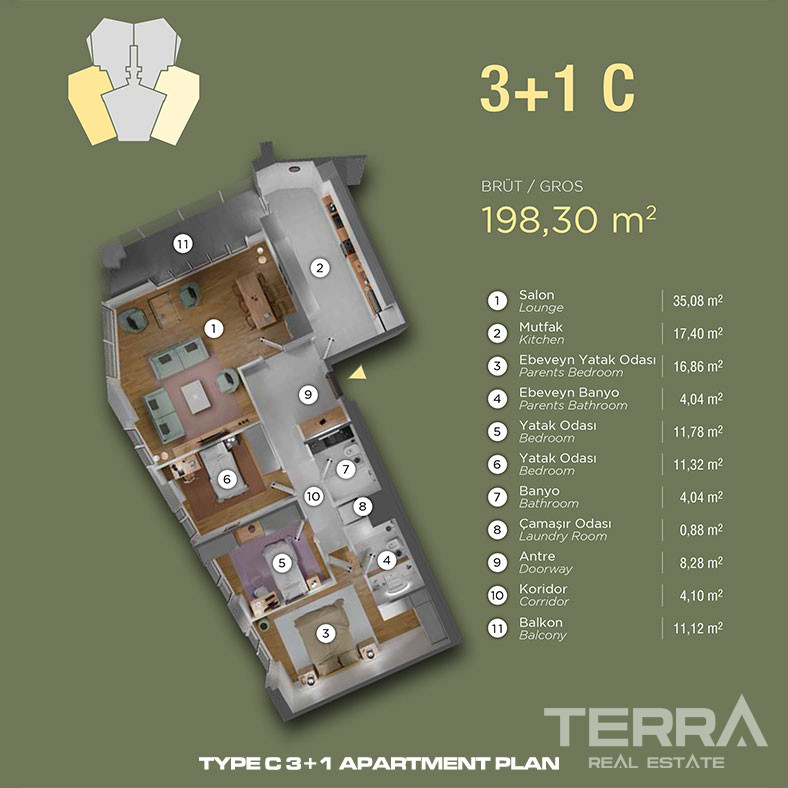 Merinäköala-asuntoja myynnissä Kartalissa, Istanbulissa - 113309