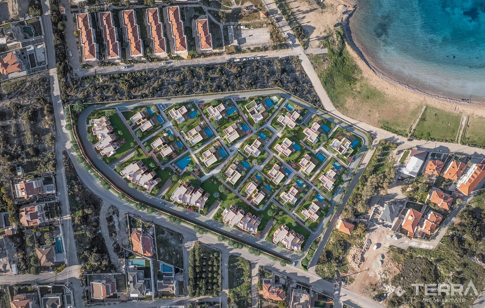 Strandnære lejligheder til salg i Çeşme, İzmir, Tyrkiet - 113528
